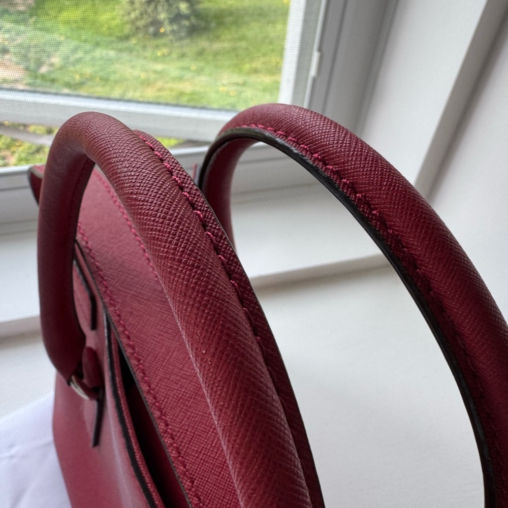 Michael Kors “Hamilton” Medium Saffiano Satchel - Cherry Red - Picture 5 of 9